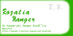 rozalia manger business card